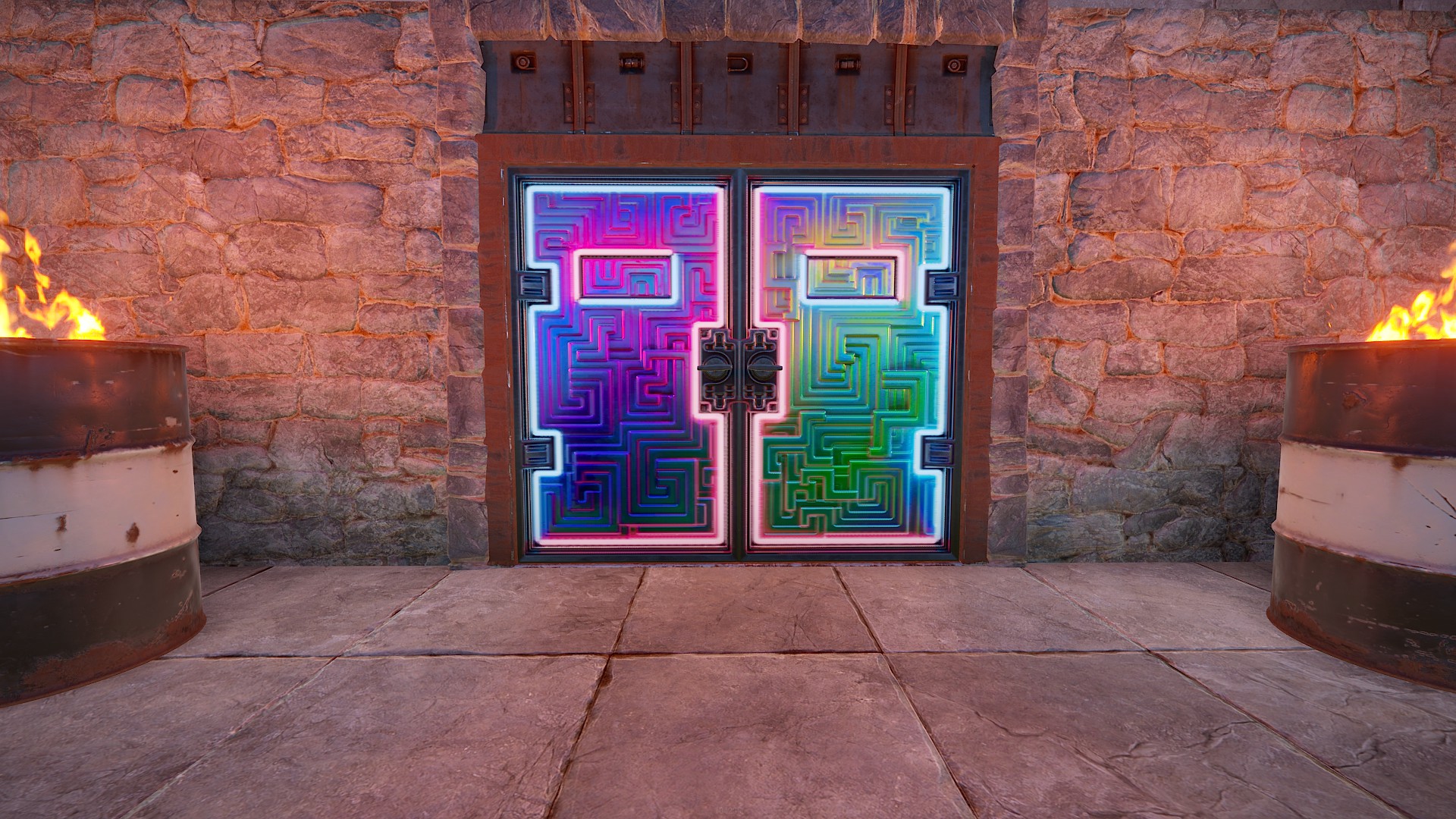Neon Bismuth Armored Double Door