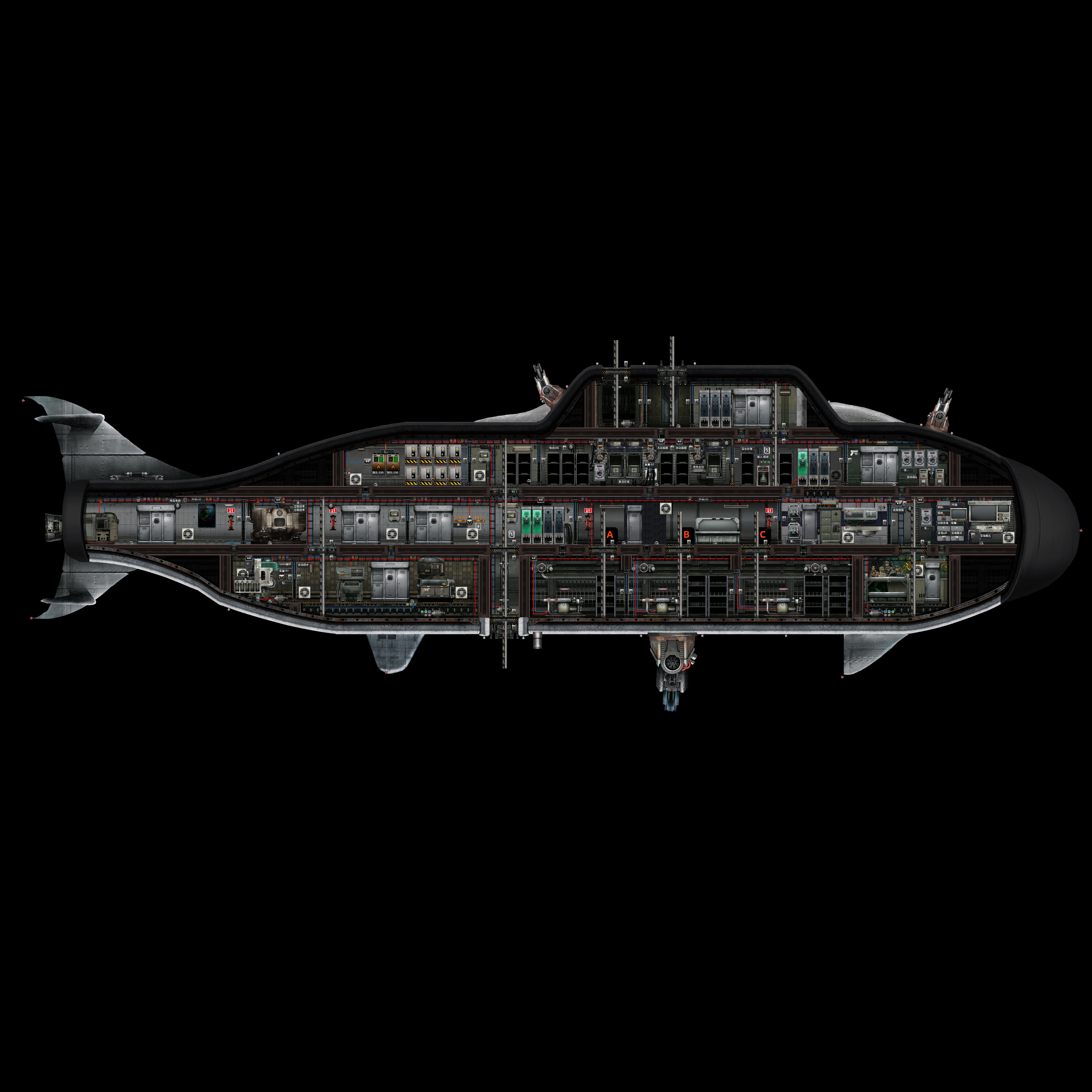 Orca2逆脊鲸2官船微改超载型 – Barotrauma Mod