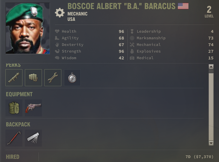 Merc: Boscoe Albert "B.A." Baracus