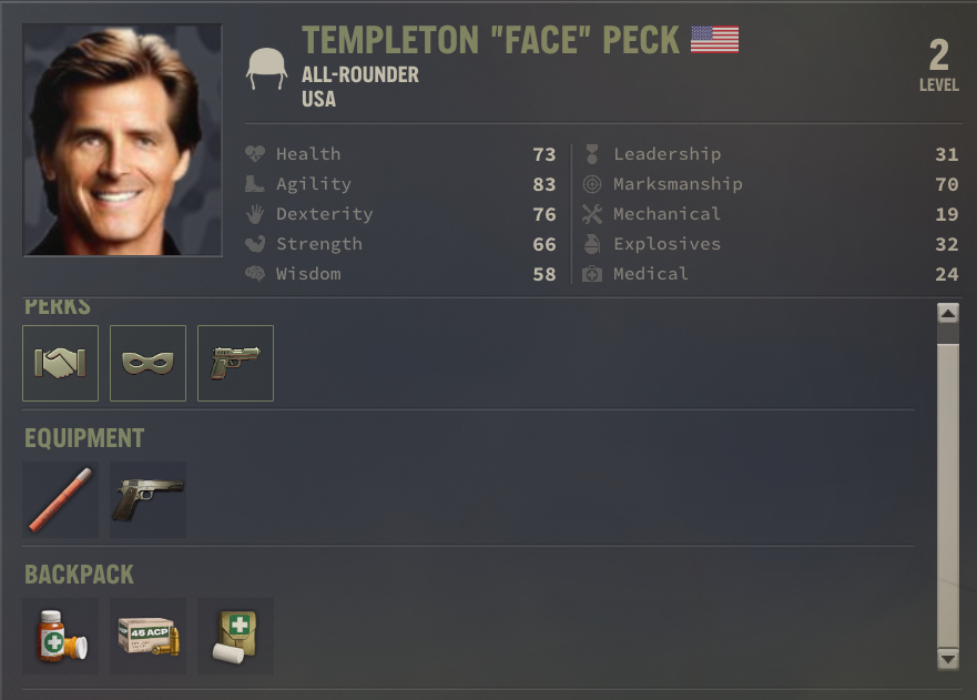 Merc: Templeton "Face" Peck