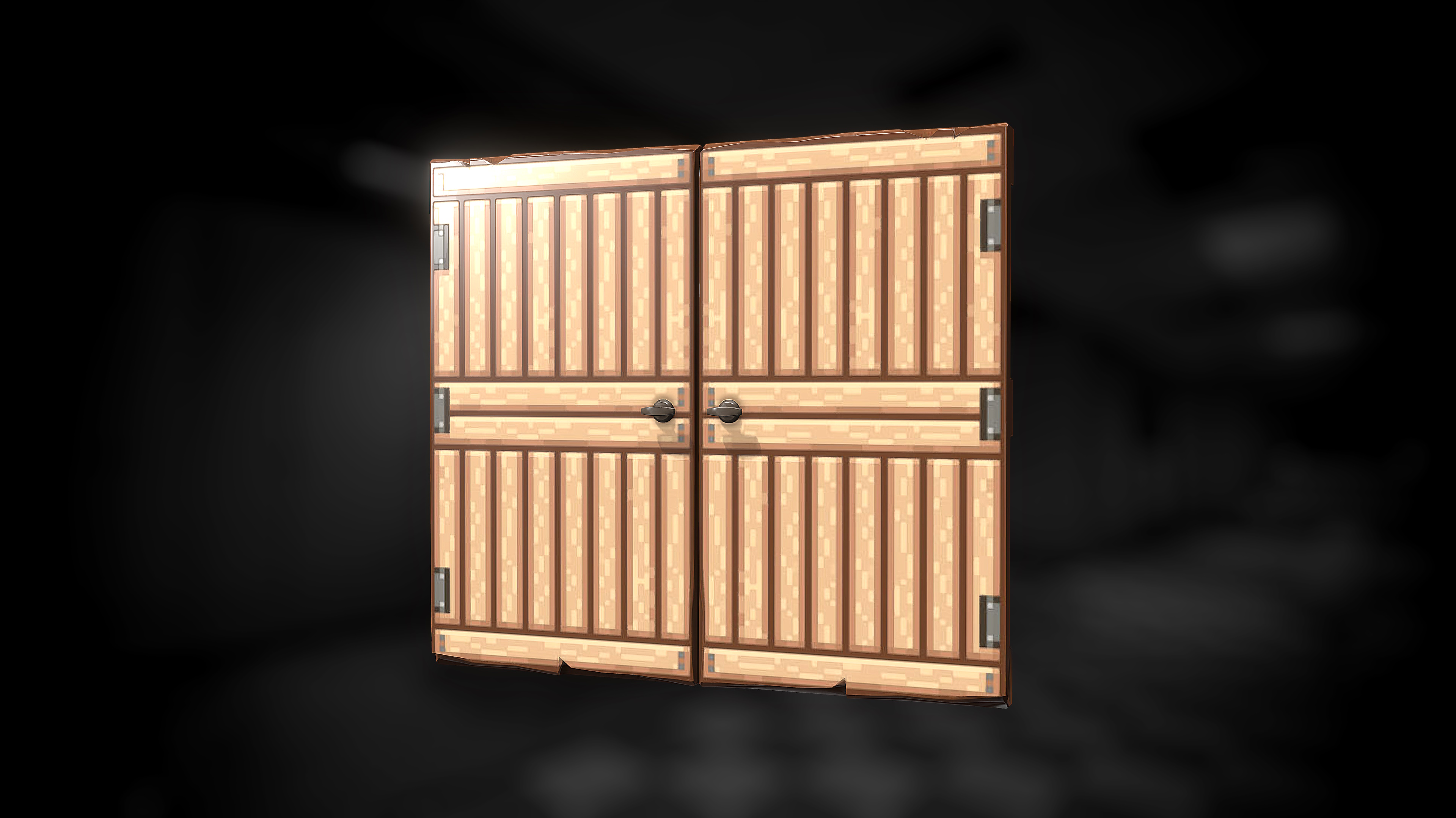 Pixel Wooden Double Door