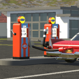 Vintage gulf gas pumps