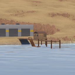 Small wooden dock