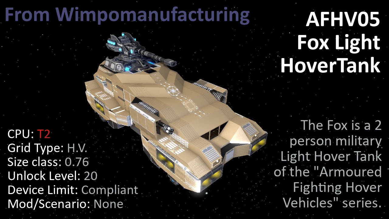 AFHV05 Fox Light HoverTank preview