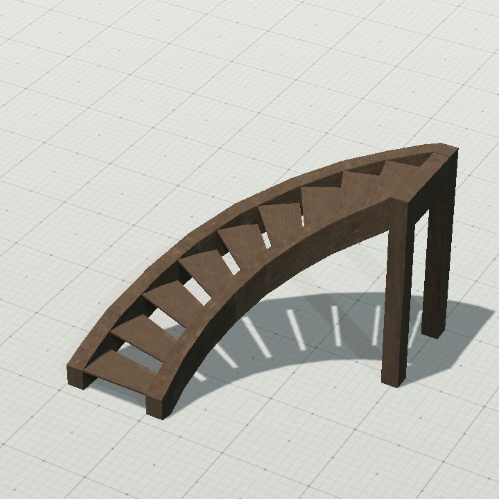 Wooden rounded stair