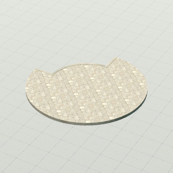 round platform with stair cutout