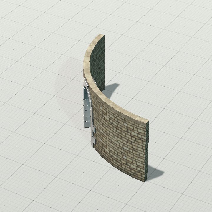 rounded wall with door