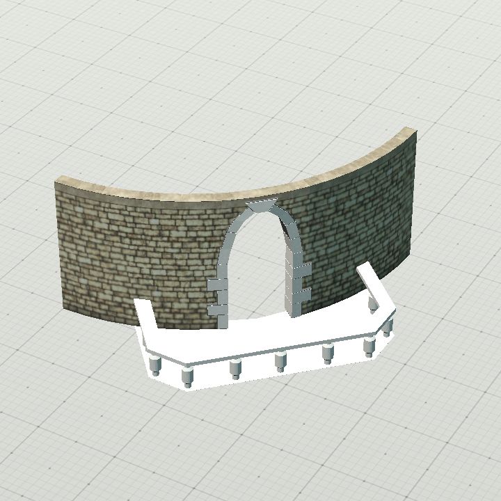 rounded wall with terrace