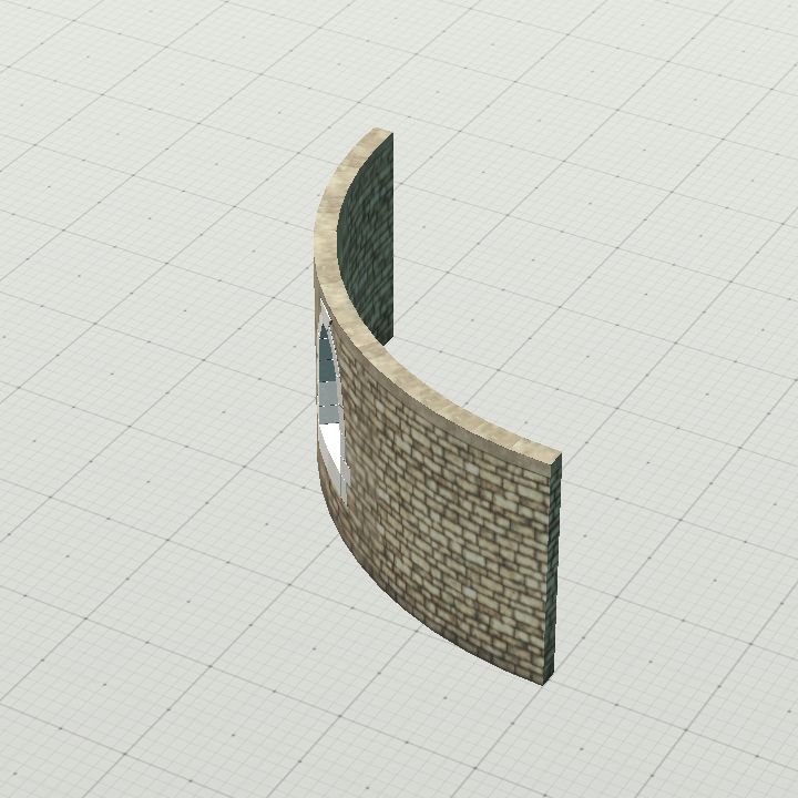 rounded wall with window