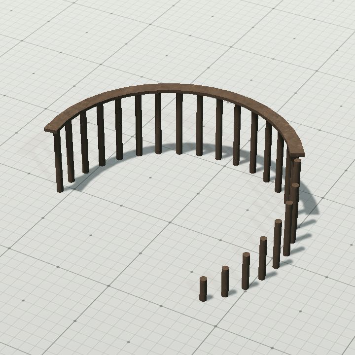 Spiral stair bannister (match wall)