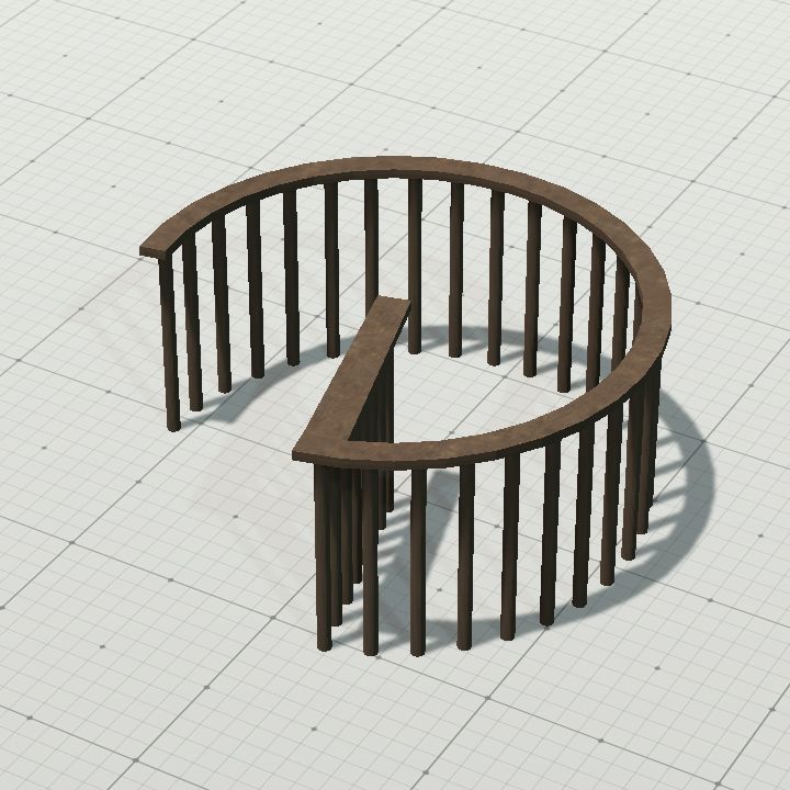 Spiral stair bannister (top)