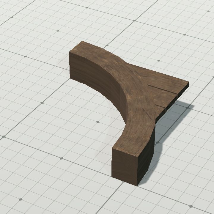Wooden floor side 1x1 mirrored