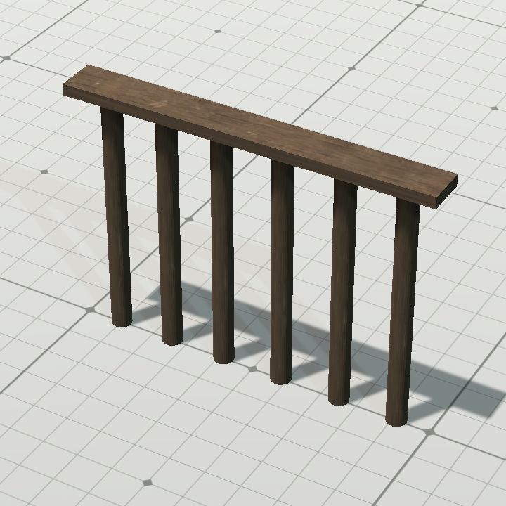 Wooden bannister straight