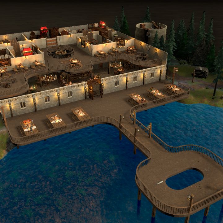 Fishing hole inn and tavern
