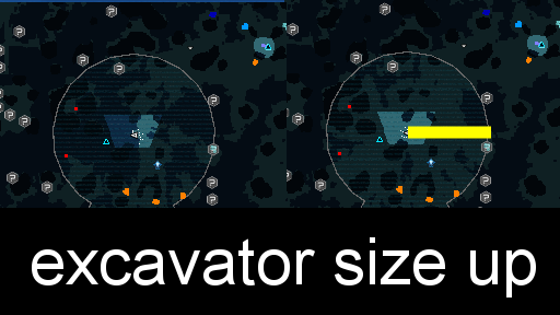 excavator size up