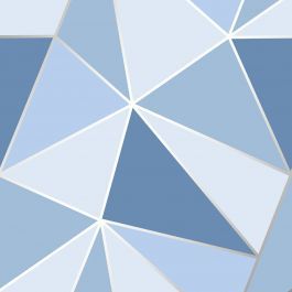 blue and white wall