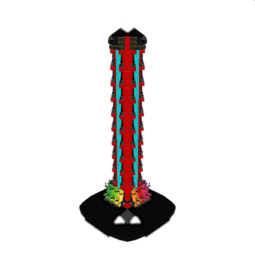 Fallturm mit Lichtern