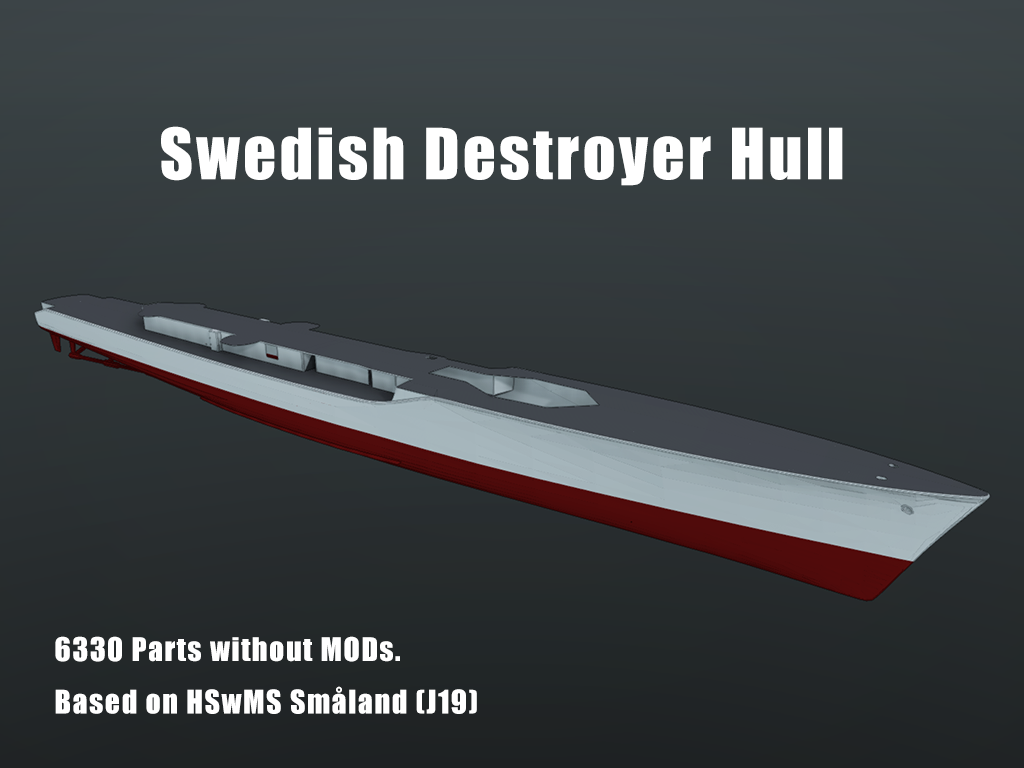 (Vanilla) Swedish Destroyer Hull (HSwMS Småland)