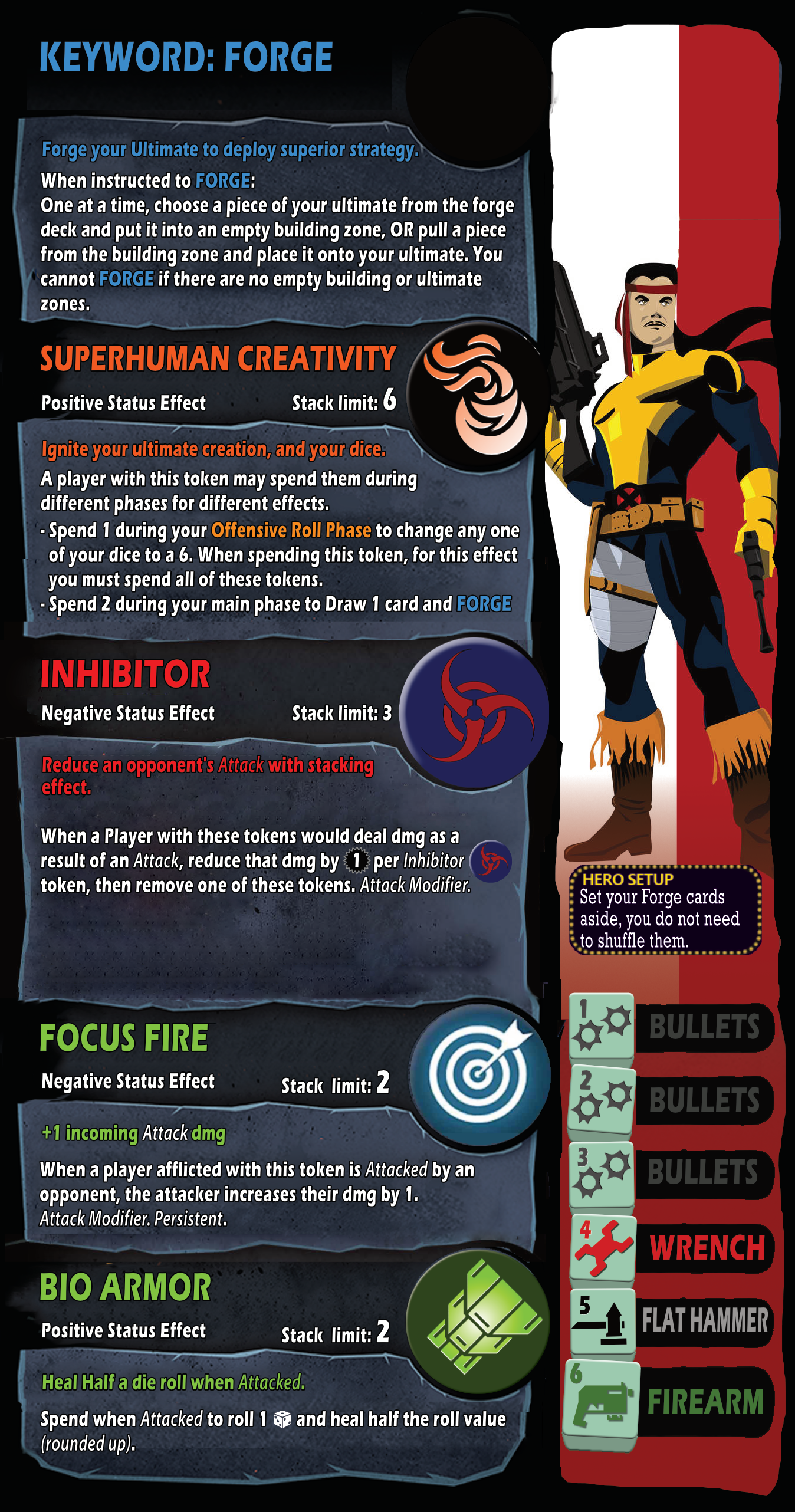 Forge, X-men Dice throne Homebrew, Genius Creator: Finished, PnP ready