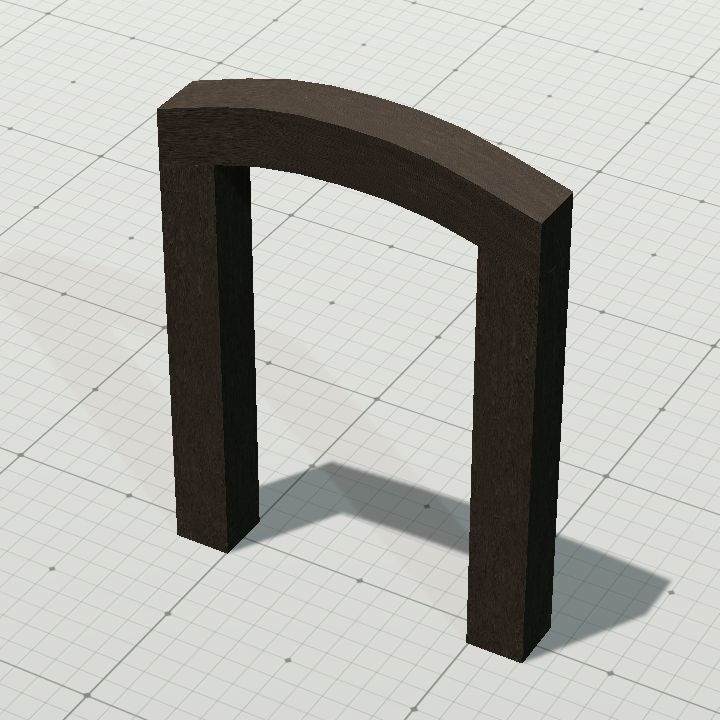 Rough wooden door frame