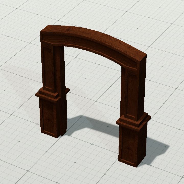 Wooden door frame