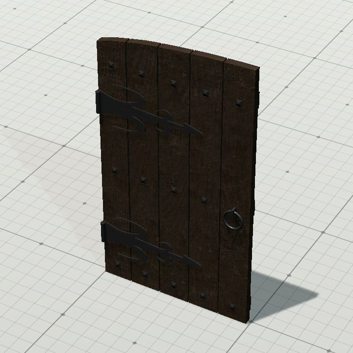 Wooden double door 1