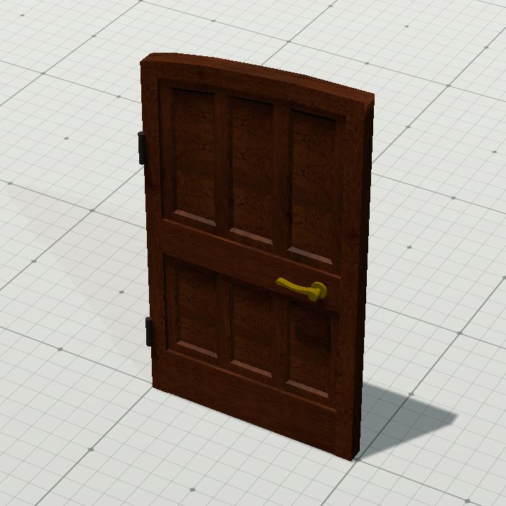 Fancy wooden double door 1