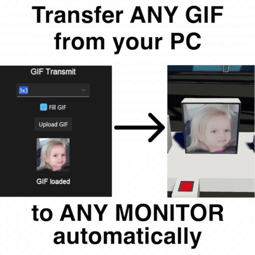 Transfer ANY GIF from your PC to ANY MONITOR in Stormworks without Internet and coding