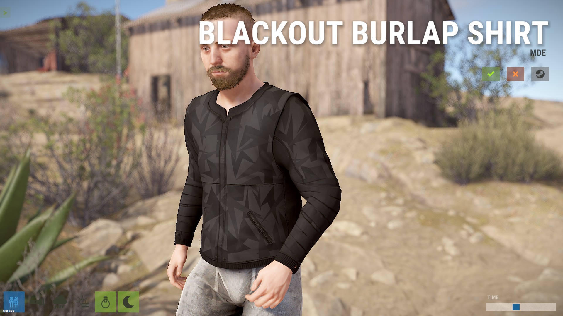 Blackout Burlap Shirt