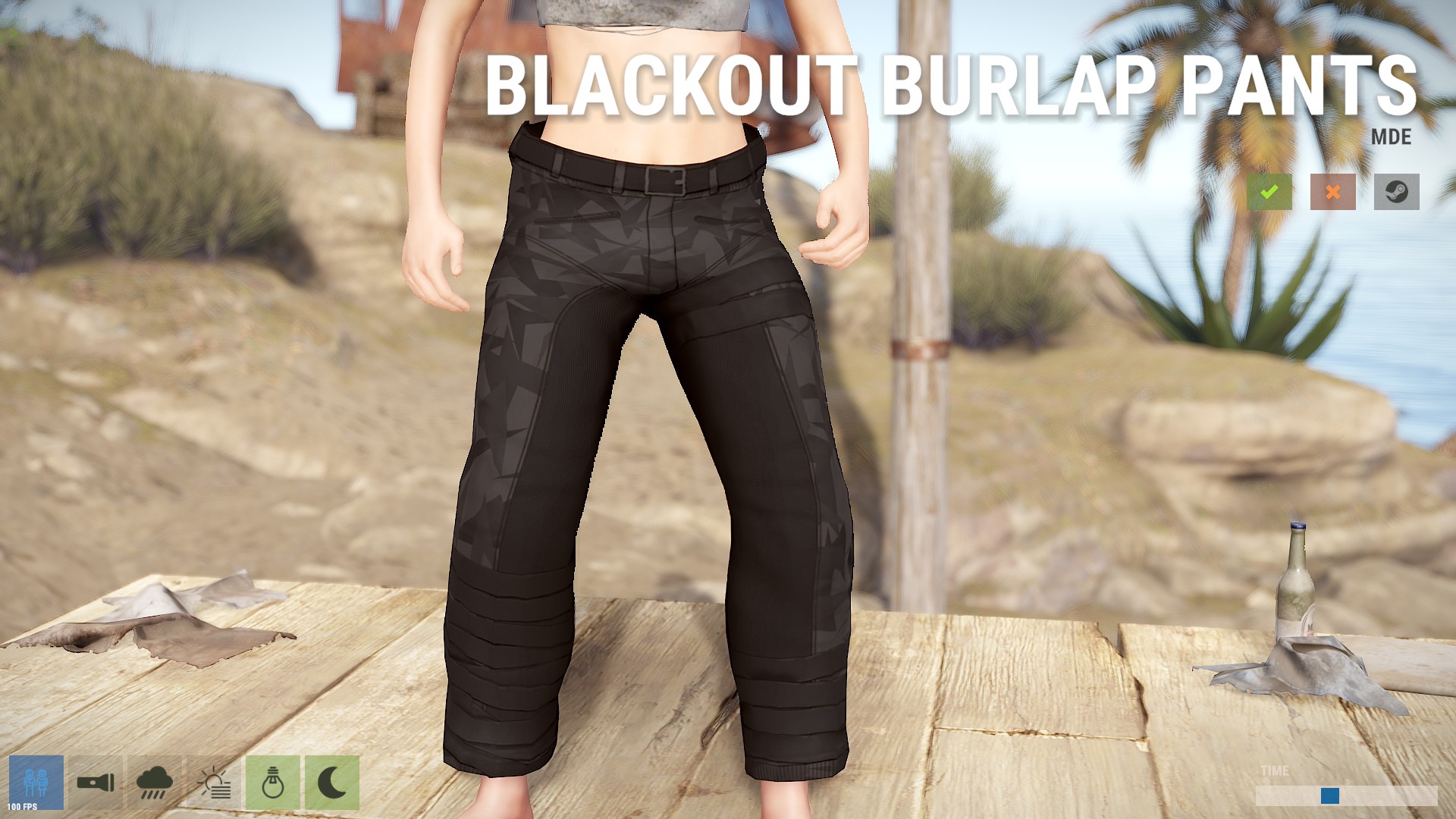 Blackout Burlap Pants
