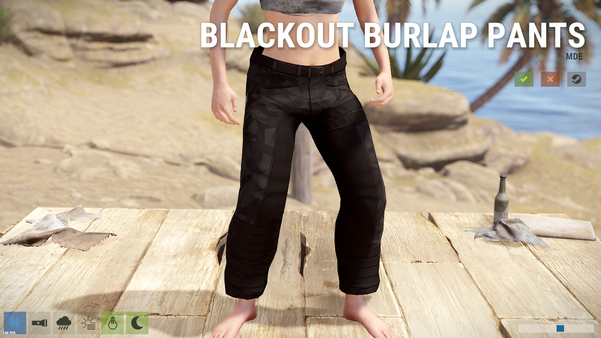 Blackout Burlap Pants