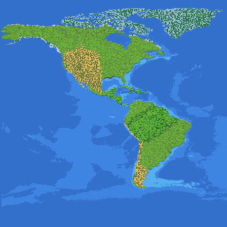North and South America map