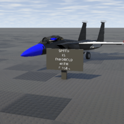 Speed Is Enforced With F-15E's Sign