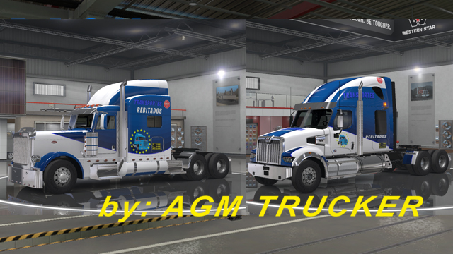 SKIN TRUCK WESTERN STAR 49X E PETERBILT REBITADOS TRANSPORTES (JUNIODJGAMESOFICIAL) - CANAL AGM TRUCKER