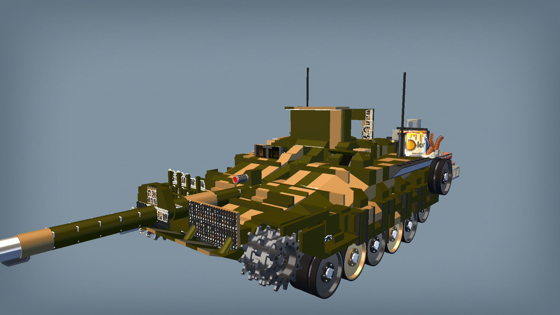 AT-103S 进攻型主战坦克 全车防护套件- 130mm滑膛炮-20mm机炮*2-键6导弹防御