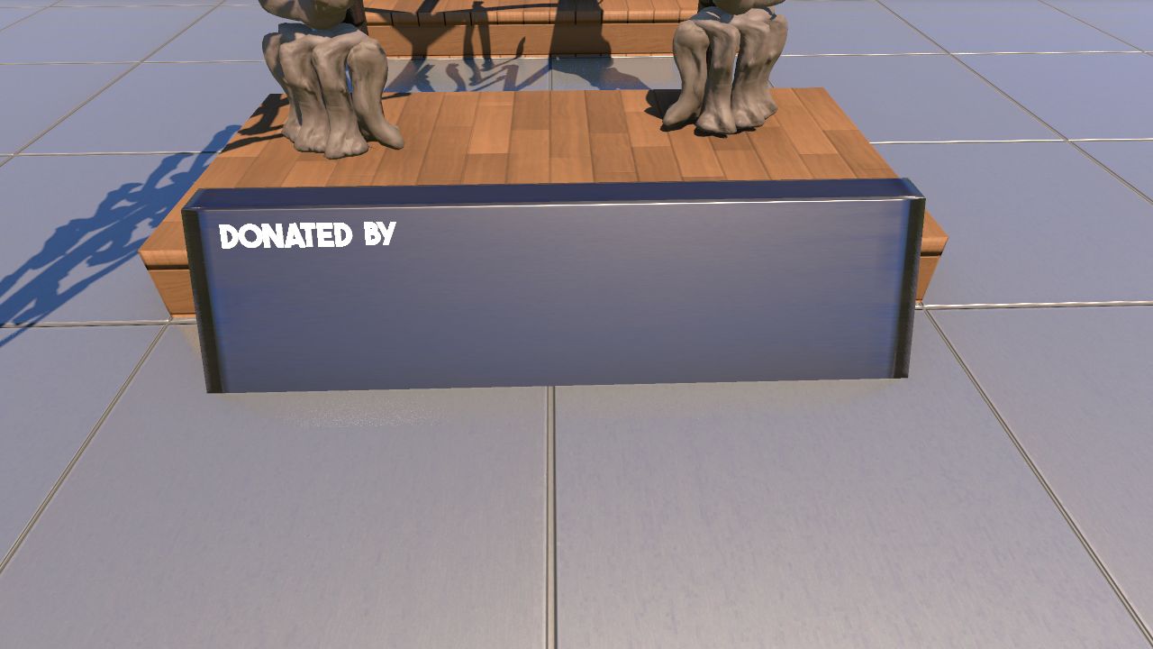 "Donated By:" Sign