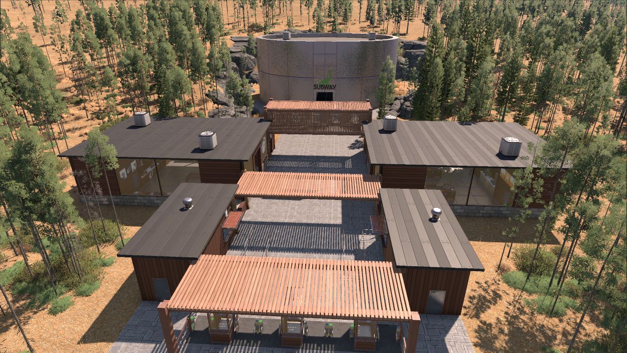 Subway Entrance w Shops