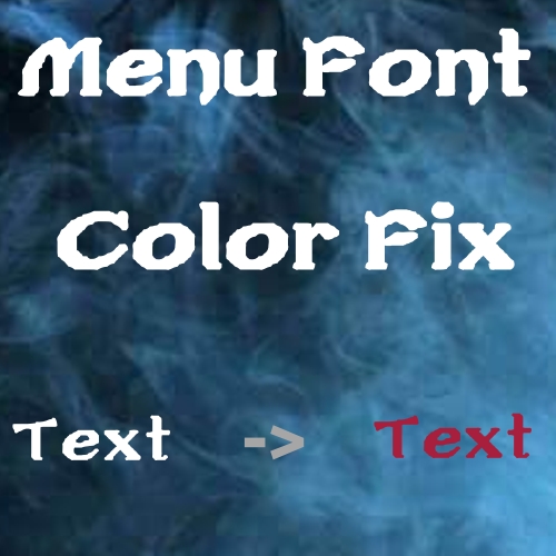 Menu Font Color Fix
