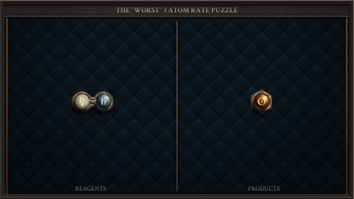 THE "WORST" 3 ATOM RATE PUZZLE