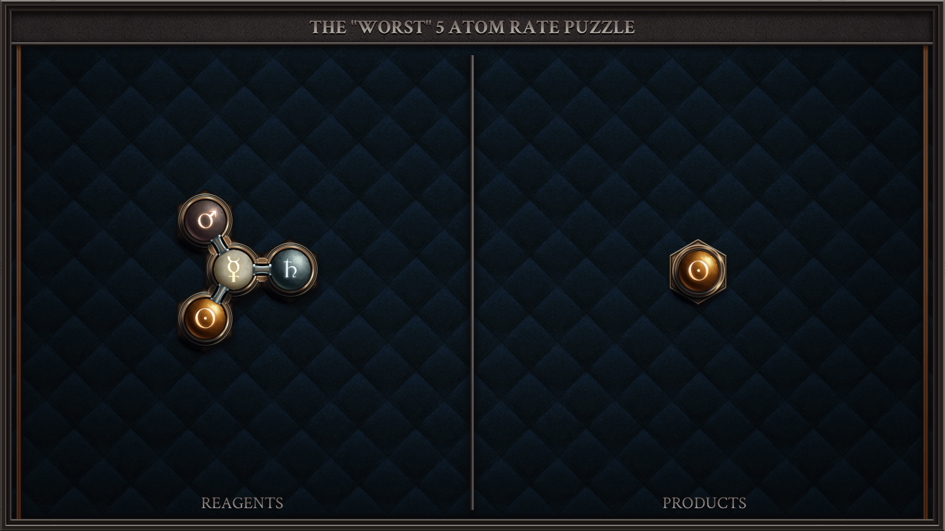 THE "WORST" 5 ATOM RATE PUZZLE