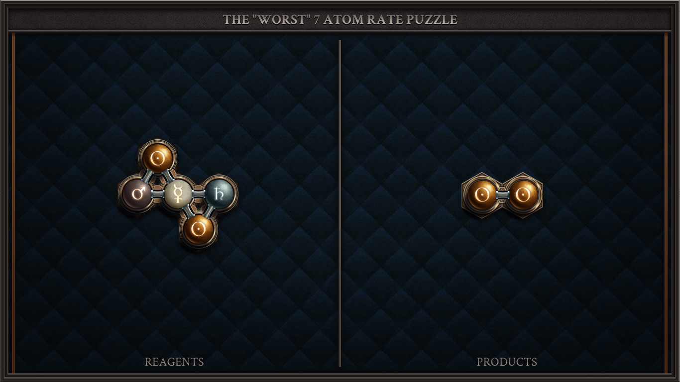 THE "WORST" 7 ATOM RATE PUZZLE