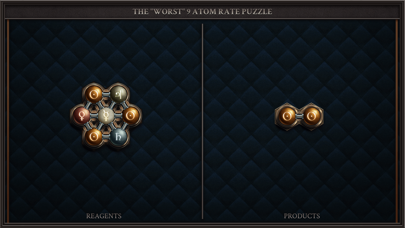 THE "WORST" 9 ATOM RATE PUZZLE