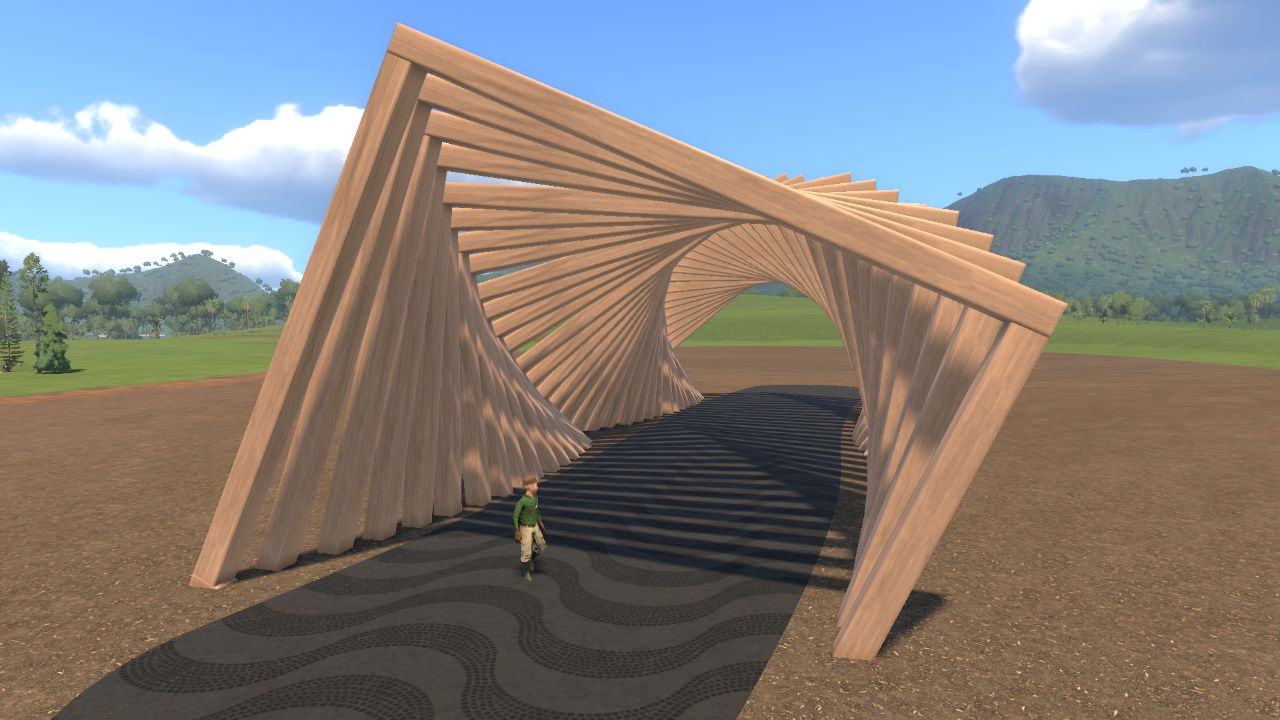 Modern tunnel decoration
