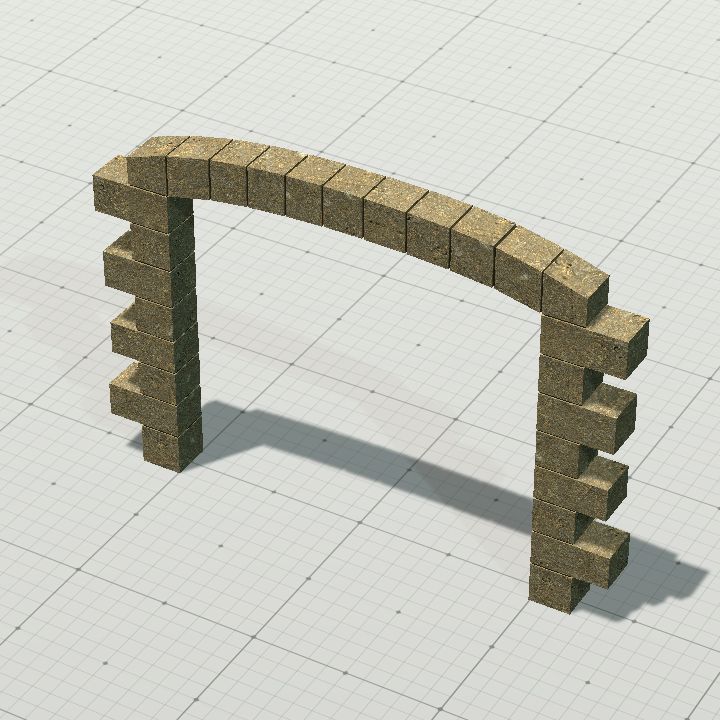 Old stone double door frame