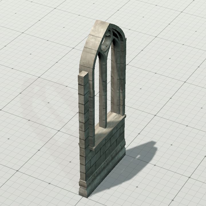 Gothic stone wall with window