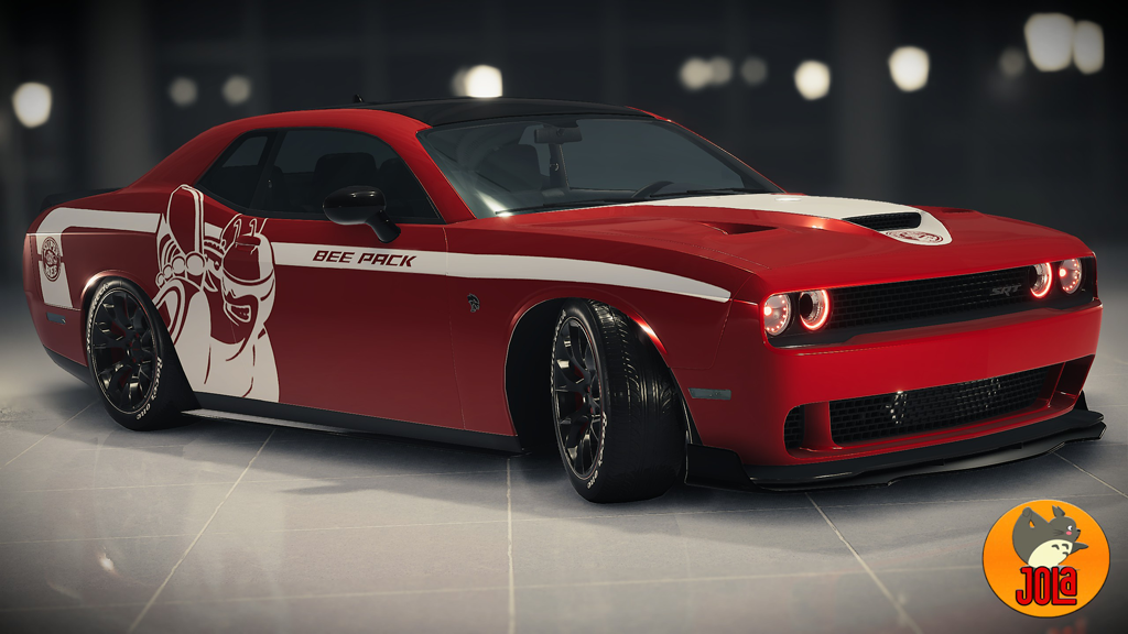 Livery Dodge Challenger Hellcat- Bee Pack White