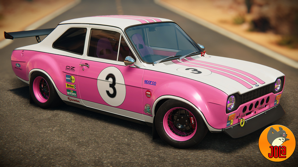Livery Ford Escort RS MK1 - Race Pink #3