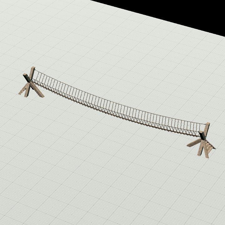 Long rope bridge
