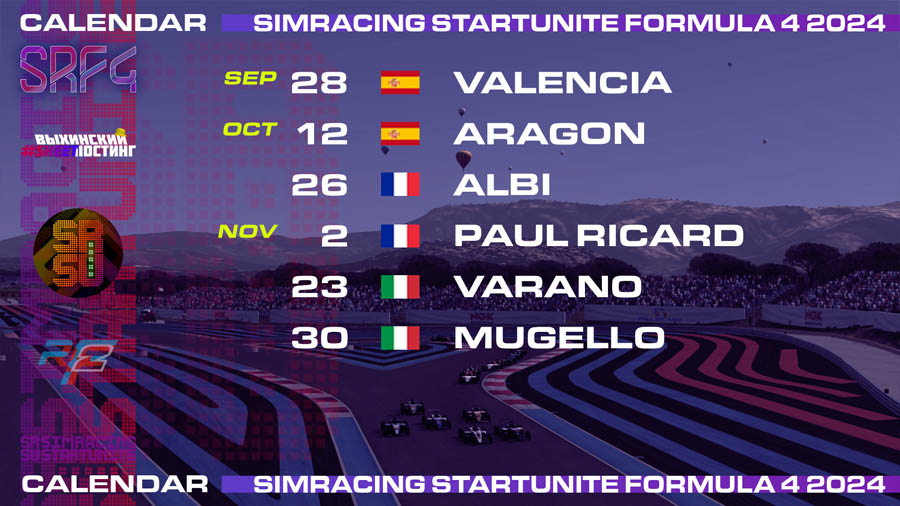 Simracing Startunite Formula 4 2024