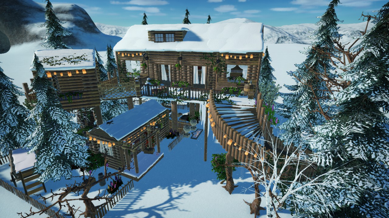Winter Snow Treehouse Station & Queue
